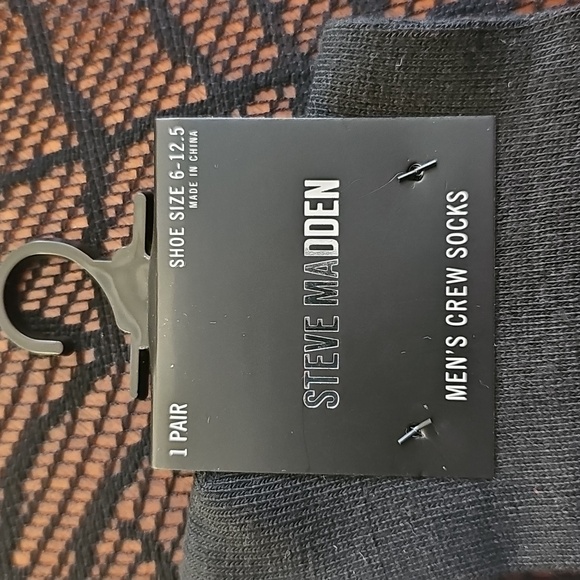 NWT Set Of 2 Pairs Steve Madden Crew Socks Tattoo Dress Casual - Picture 2 of 5